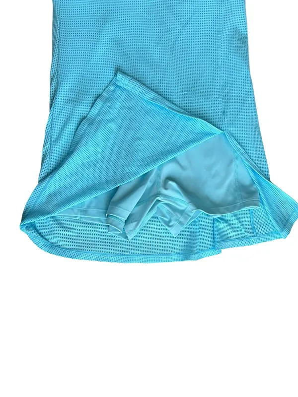 Beach Riot Women’s Harlee One Shoulder Mesh Tennis Mini Dress In Blueberry Ice - Image 11