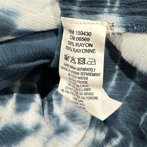 Elan Tie Dye Blue White Gauze Mini Summer Sundress Women’s Medium - Image 3