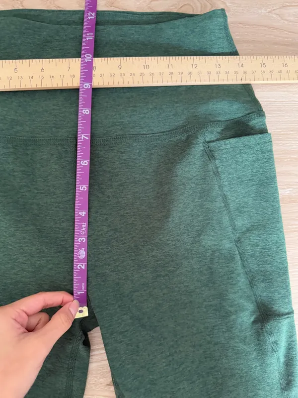 Beyond Yoga XL Spacedye Pockets High Waist Leggings Hunter Green Athletic Comfy - Image 5