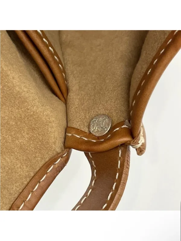 Celine vintage canvas leather Baguette bag - Image 13
