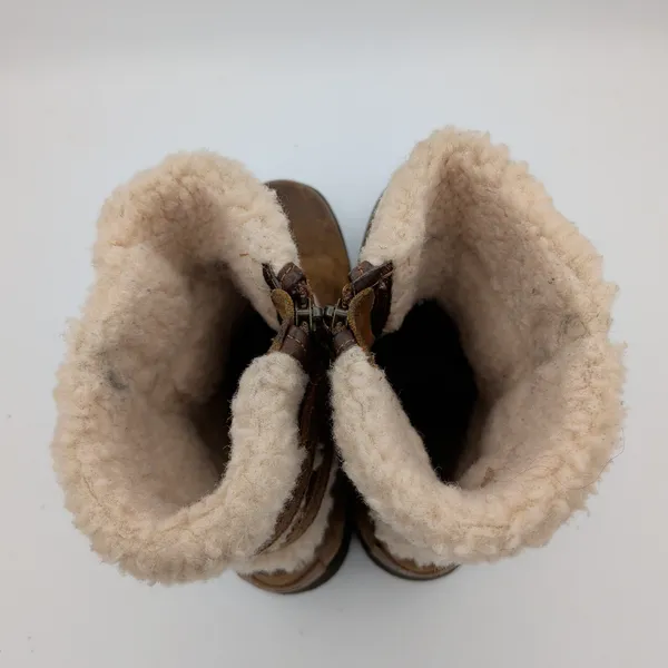UGG Blayre III Brown Suede Shearling Buckle Mid Calf Boots Womens 7 7.5 Lug Sole - Image 6