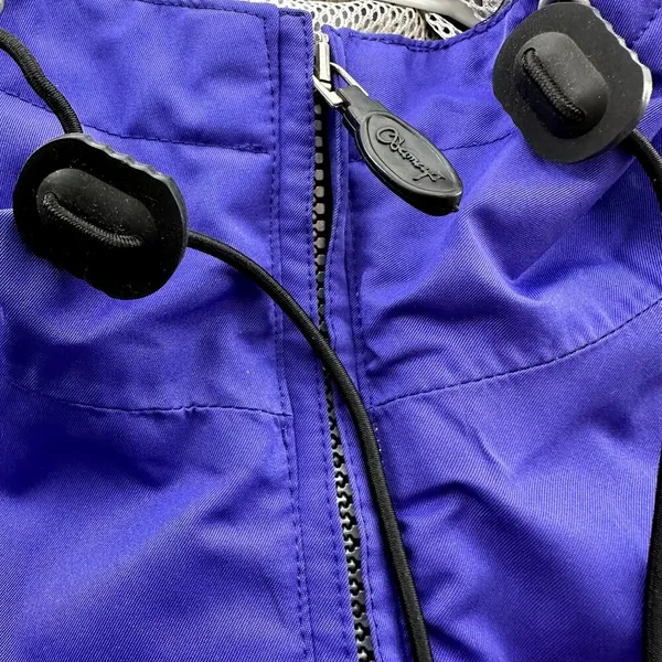 Obermeyer Windbreaker Ski Jacket Hood Full Zip Pockets Cinch Waist Purple 8 - Image 2