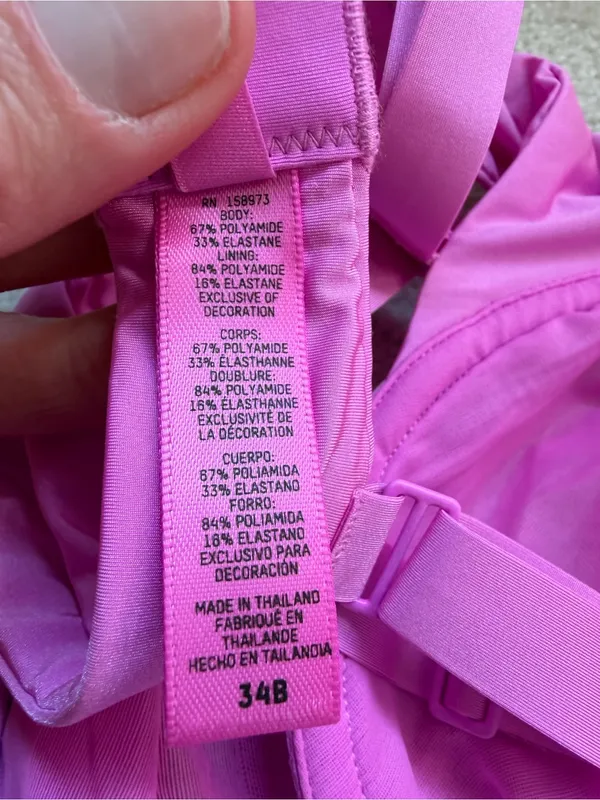 SKIMS No Show Molded Unlined Demi Bra Pink 34B NWT‎ Underwire - Image 8