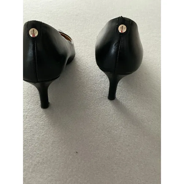 Liz Claiborne Pumps 10M Black Flex Form Pointed Toe Kitten Heels - Image 6