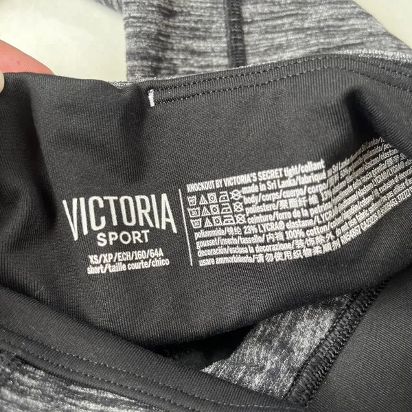 Victoria's Secret VICTORIA SPORT Knockout Capri Womens Leggings Size XS Heather Gray Seaming - Image 7