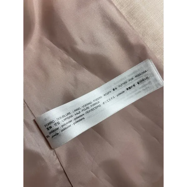Zara Women's Beige Notch Collar Long Sleeve Single Breasted Blazer Coat Jacket 2 - Image 6