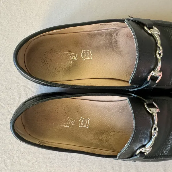 Sage Leather Buckle Loafers - Image 6
