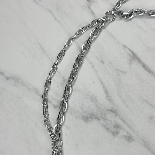 Womens Silver Double Chain Belt Small (S) Medium (M) Draped Y2K Style ✨ - Image 7