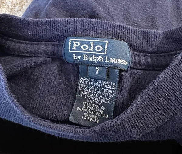 Polo by Ralph Lauren Navy baby tee - Image 3