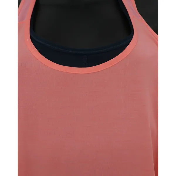 Athleta Womens Medium 2-in-1 Tank Top with Built-in Sports Bra Coral‎ Navy Blue - Image 4