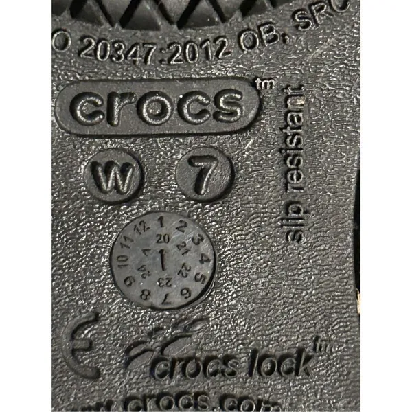 CROCS At Work Iconic Comfort Ballet Flats Black Women's Size 7 Nurse - Image 8
