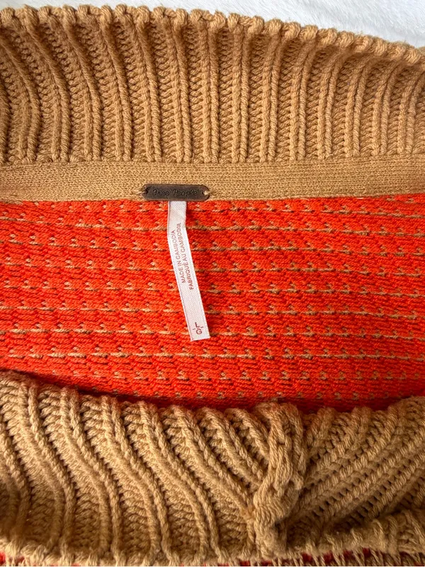 Free People Maisie Sweater In Tangerine - Image 3