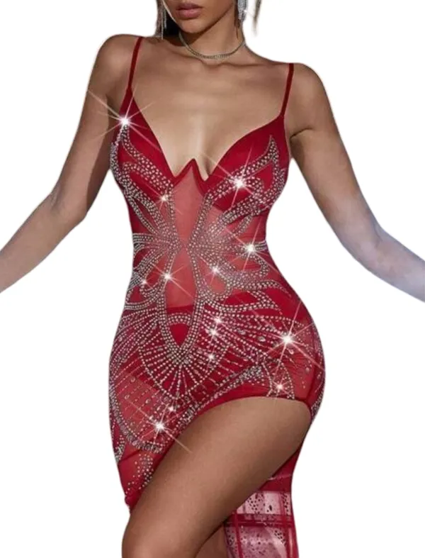 Red Maxi Dress Boutique Dress - Image 4