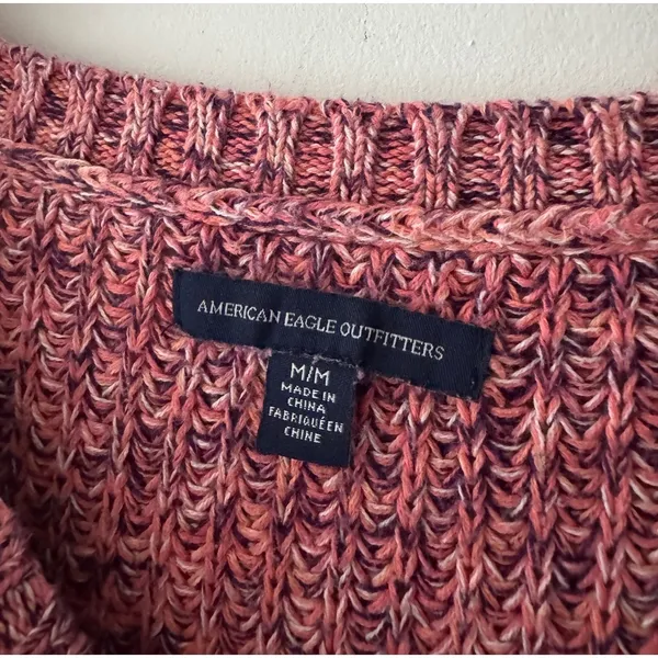 American Eagle‎ Pink and Purple Cotton Sweater - Image 3