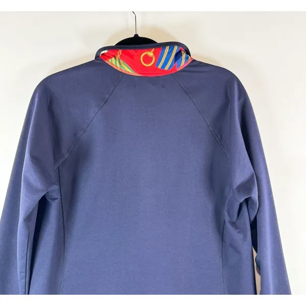VINTAGE LRL Lauren Active Jacket Blue Full Zip Quilted Equestrian Stretch Large - Image 8