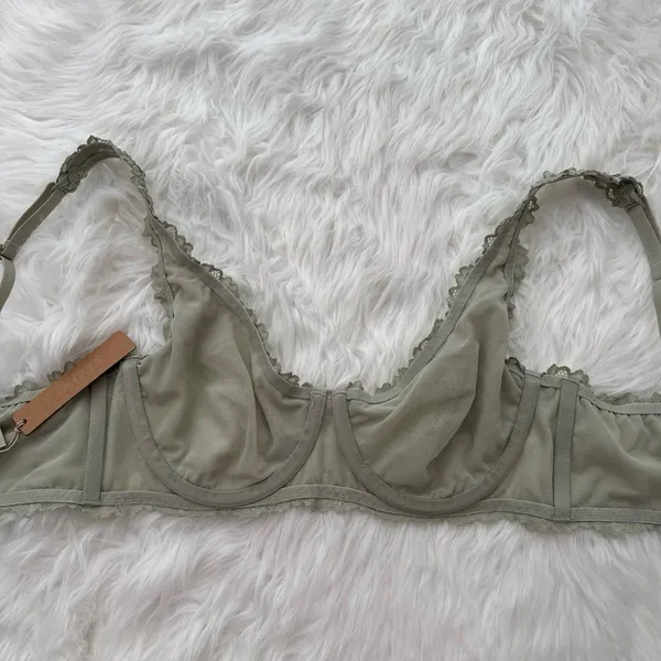 Skims Stretch Lace Unlined Full Coverage Bra Talc Multi Size 34B - Image 7