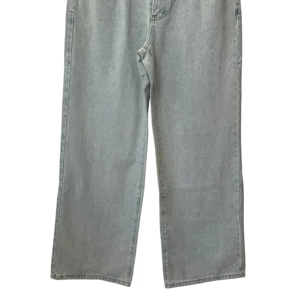 NEW Edikted‎ Low Rise Wide Leg Acid Washed Jeans Capsule Skater Grunge M - Image 4