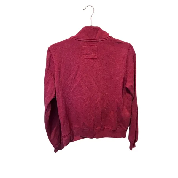Indiana University 1/4 Zip Pullover Hoodie Red Size S - Image 3