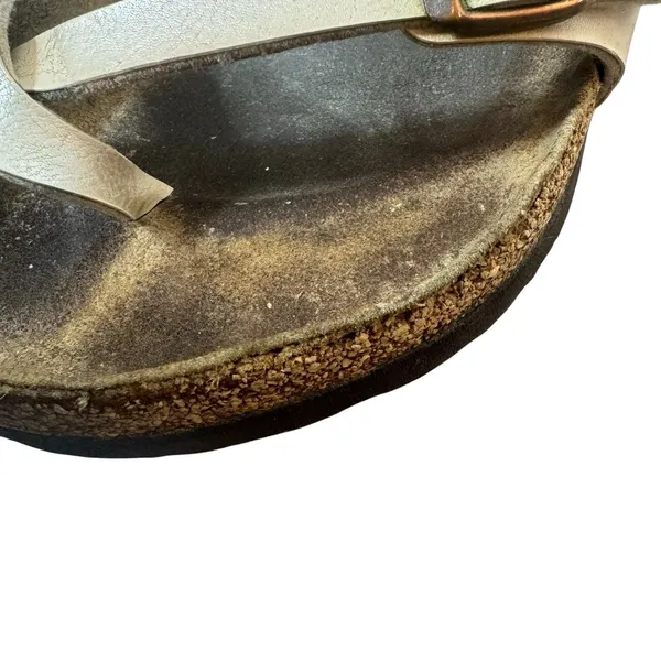 Birkenstock Womens Mayari Sandals Size 40 US 9-9.5 Birko-Flor Pearl White Brown - Image 9