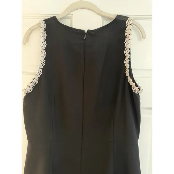 Nanette Lepore 12 Dress Sleeveless Lace Trim Cascading Front Ruffle Flared Hem - Image 12