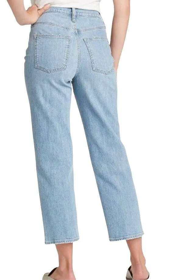 Universal Threads Vintage Straight Button fly Distressed Cropped Jeans - Image 2