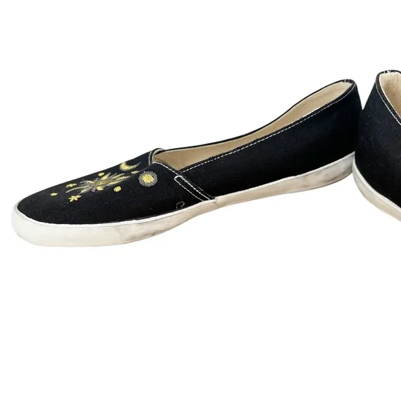 Daniel Green Celestial Canvas Loafers Slip On Sun Moon Stars Arch‎ Support 7.5 - Image 7