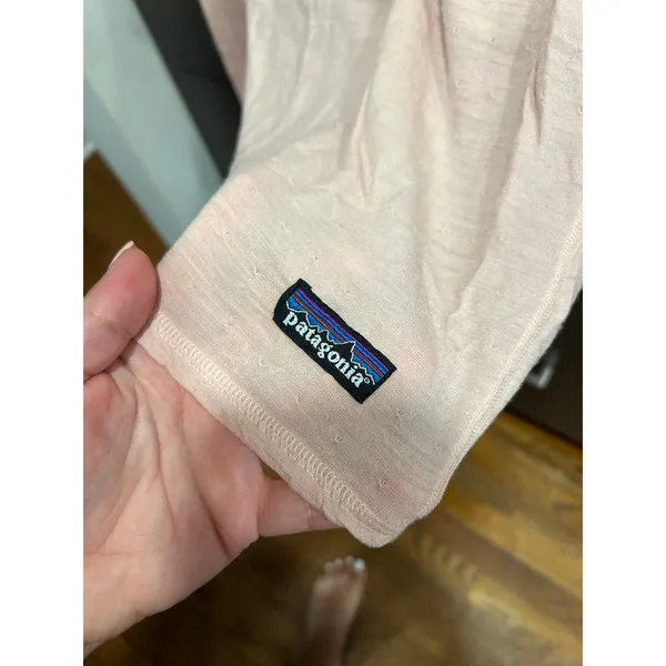 Patagonia Performance Base layer Capilene‎ Pink 1/4 Zip Pullover Size S - Image 5