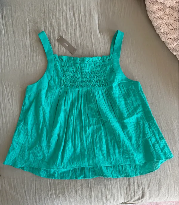 Jcrew smocked crinkle tank top Small - Image 5