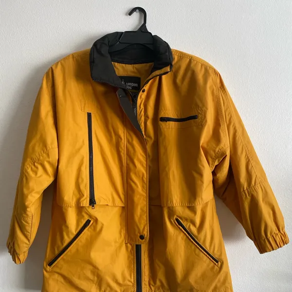 London Fog Mustard Yellow Zipper Lined Jacket Size L (NO HOODIE AVAILABLE)‎ - Image 13
