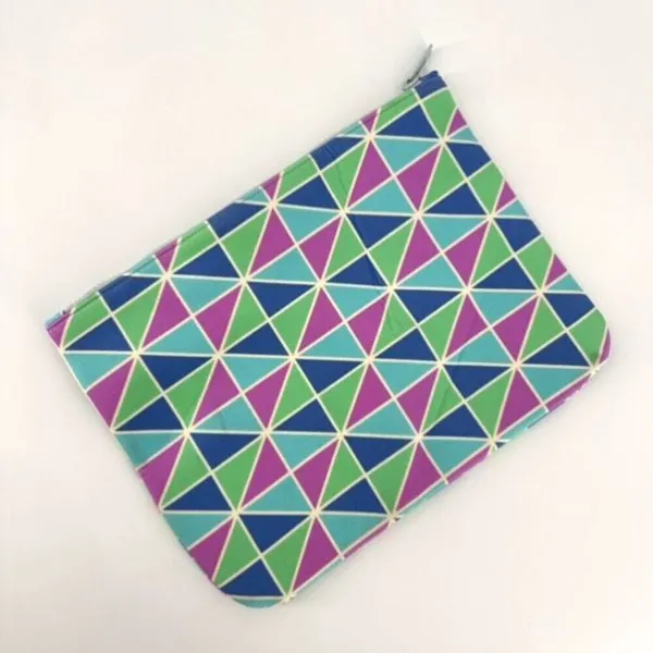 Triangl Nylon Boho Neoprene Zip Toiletry Swim Pouch‎ Bag Only Aztec Pink Blue - Image 2