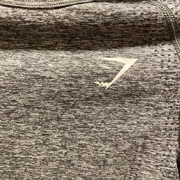Gymshark Gray Vital Seamless Long Sleeve Crop Top Size Small - Image 2