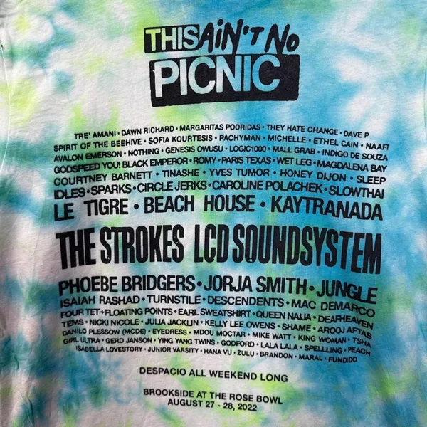 The Strokes Tour Rock Tie Dye Tshirt size Medium - Image 4