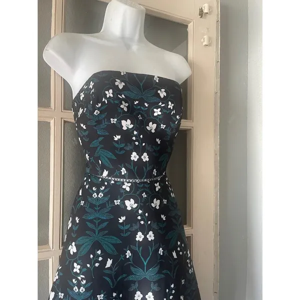 Keepsake Floral Strapless Dress Size L - Image 6
