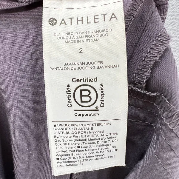 Athleta Savannah Jogger Pants‎ Dusk Violet Paperbag Waist FeatherweightStretch 2 - Image 6