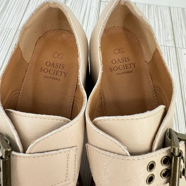 Oasis Society Sarah platform buckle block chunky heel shoes Maryjanes tan size 9 - Image 6