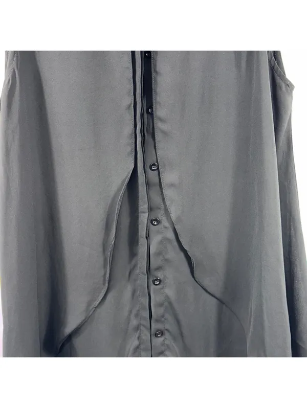 VLD Black Sleeveless High Low Tunic Blouse Large - Image 3