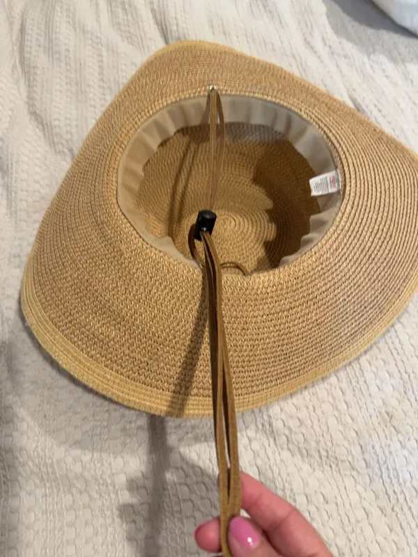 Midwest Gloves & Gear Women's Straw Sun Hat with Chin Strap - Image 3