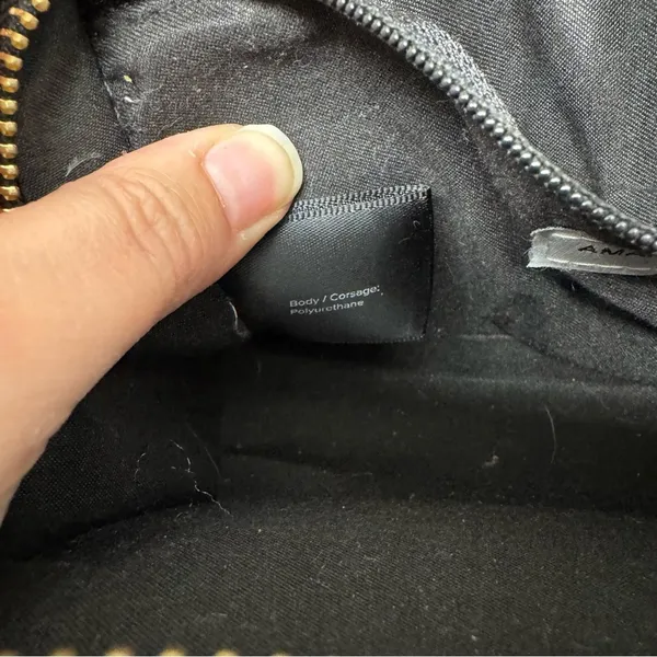 Amanda Uprichard Black Faux Leather Quilted Belt Bag Fanny Pack Purse Bag - Image 8