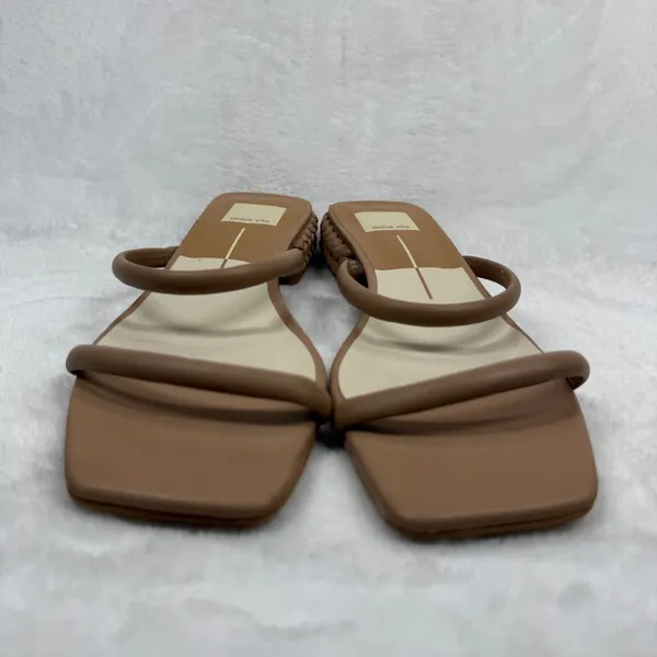 Dolce Vita Paily Cafe Tan‎ Braided Block Heel Square Toe Slide Sandals Est 11 - Image 3
