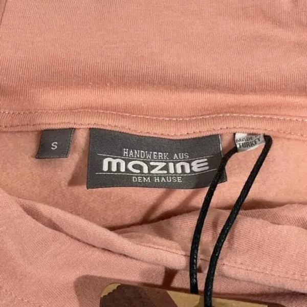Mazine Marla Hoodie Pink Pullover Embroidered Logo S NWT - Image 5
