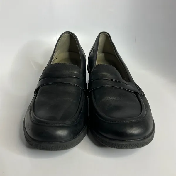 Dansko Danika burnished black‎ leather loafers stacked heel women's size 40/9.5 - Image 3