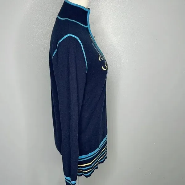 Cabela’s wool/nylon turtleneck sweater. 1/4 Zip. Size Small. - Image 2