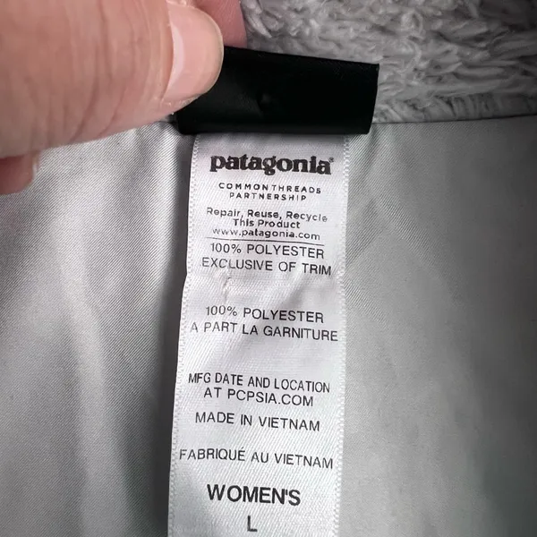 🏔️ Patagonia Los Gatos Fleece Vest – Women’s Large – Light Gray /Sherpa 🏔️ - Image 6
