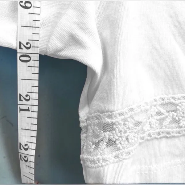 ASOS White Lace Trim Tiered Peplum Oversized Top Size 6 #cottagecore - Image 6