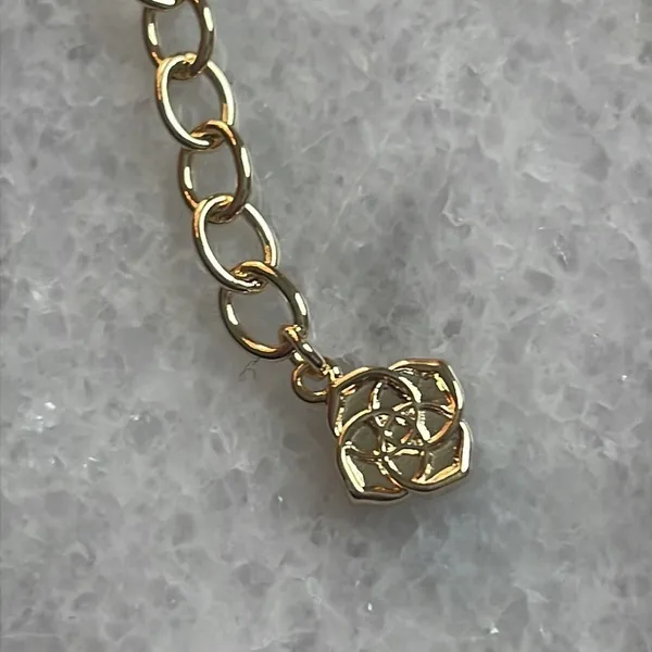 Kendra Scott pendant necklace genuine stone 14K gold over brass jewelry New OS - Image 4