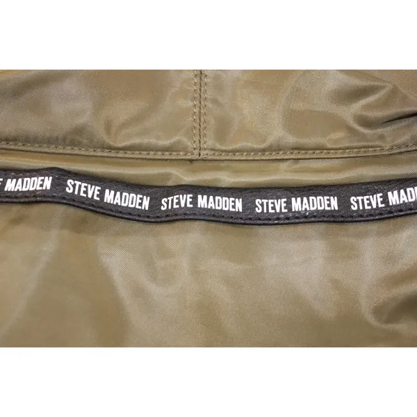 Steve Madden Olive Green Nylon Backpack - Logo Tape - Preowned - Image 3