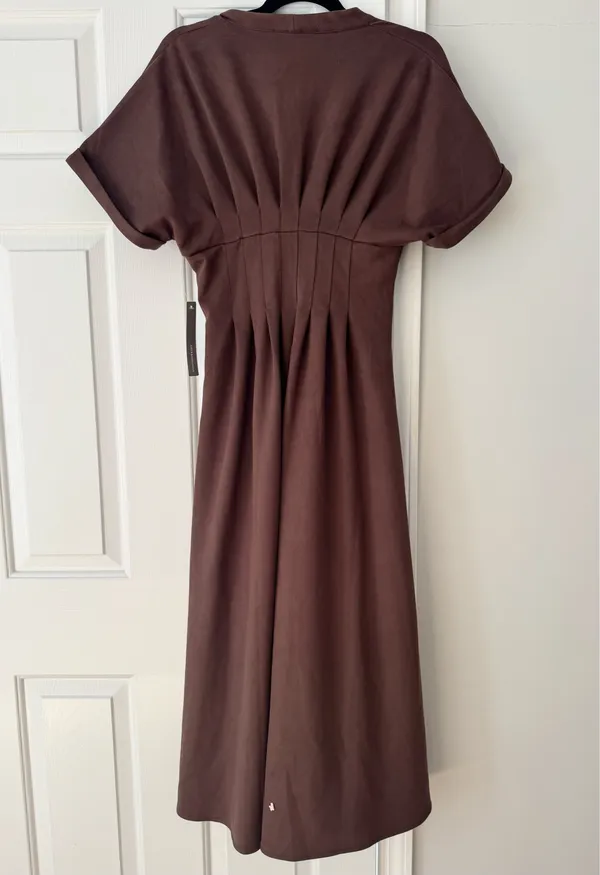 Anthropologie The Tobie Faux Suede Maxi Shirt Dress by Exquise, Size XS - Image 13