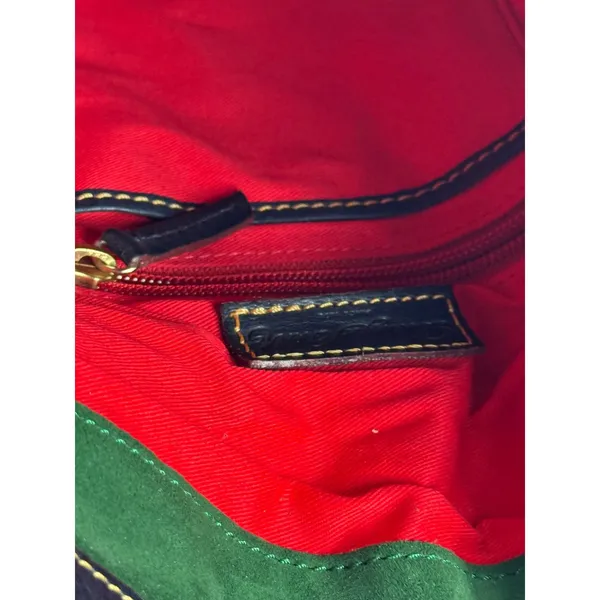 Dooney Bourke Leather Crossbody Bag Flap Top‎ Black Designer Purse - Image 8