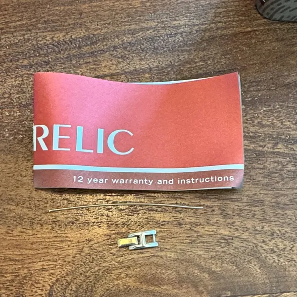 Relic Two-Tone Watch with Red Watch box Box EUC - Image 7