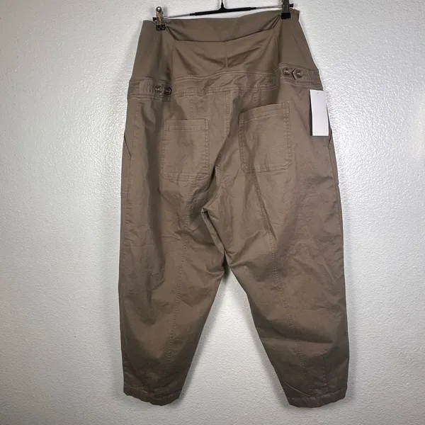Isabel Maternity Utility Barrel Pants‎ Brown XXL Full Panel - Image 2